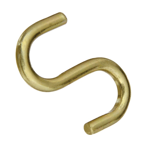 National Hardware National Hardware Gold Solid Brass 1 in. L Open S-Hook 1 pk N121-806 - main